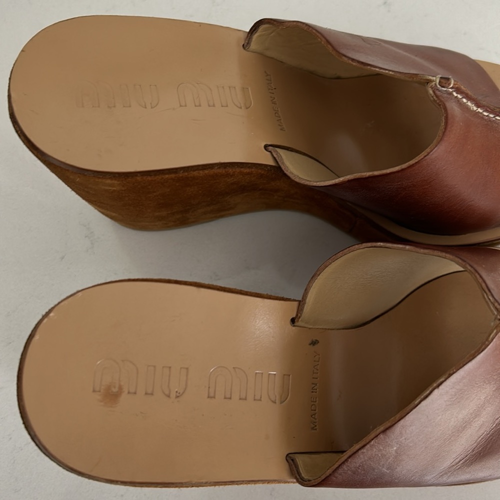 Mid Miu Vintage Platform Slides - image 5
